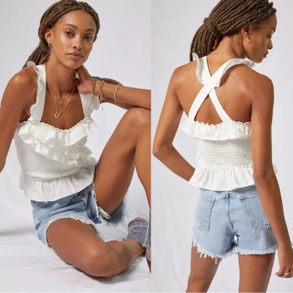 White anthropologie top